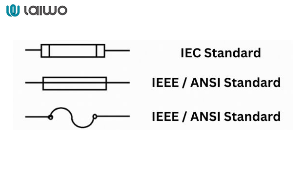 What are the differences between IEC, IEEE, and ANSI fuse symbols-wosomelec